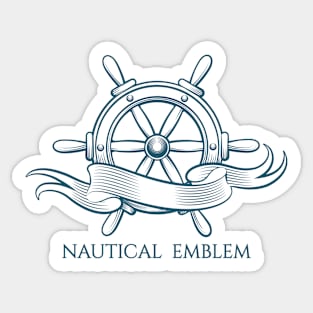 Engraving Nautical Emblem Sticker